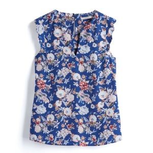 Scalloped Cap Sleeve | Floral blouse